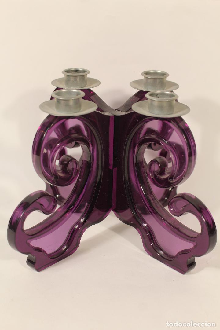 Vintage: candelabro de metacrilato - Foto 1