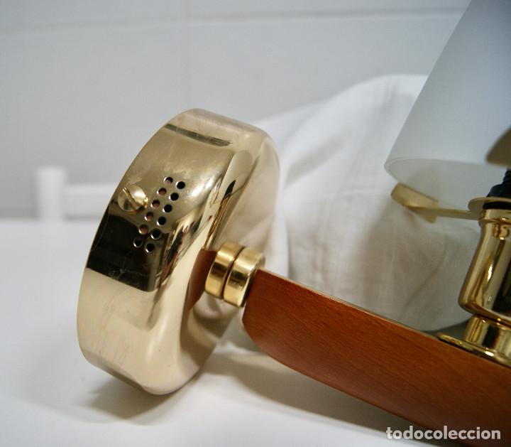 Vintage: Aplique dorado, madera y tulipa opal - Foto 4