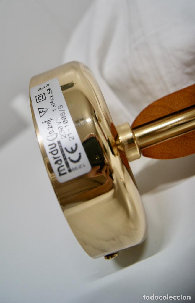 Vintage: Aplique dorado, madera y tulipa opal - Foto 8