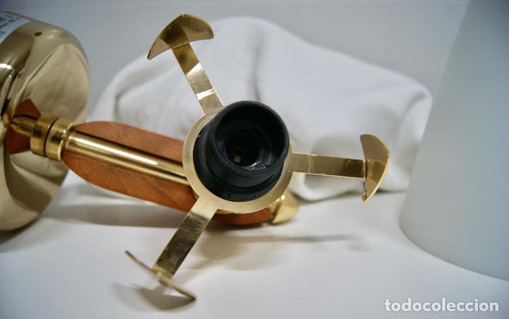 Vintage: Aplique dorado, madera y tulipa opal - Foto 9
