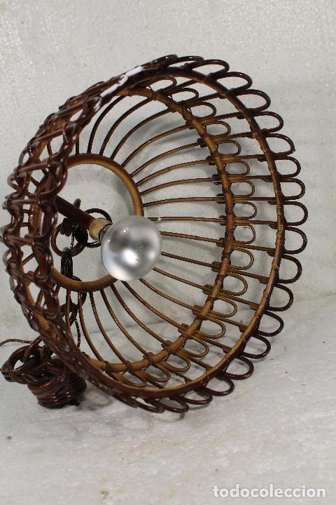 Vintage: lampara de techo de mimbre, bamb&uacute; - Foto 3