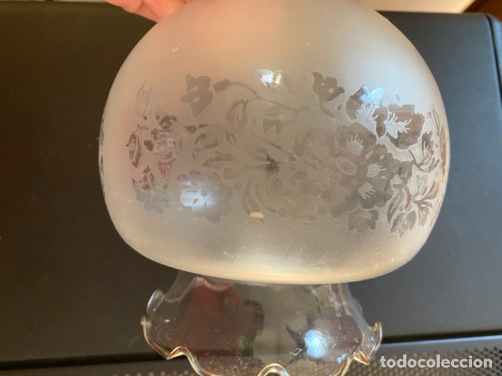 Vintage: 4 tulipas de cristal para lampara - Foto 5