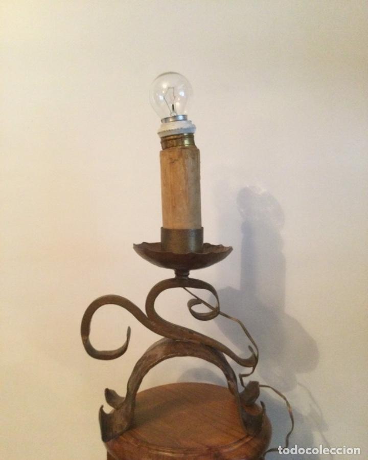 Vintage: LAMPARA DE MESA DE FORJA A&Ntilde;OS 50 - Foto 1
