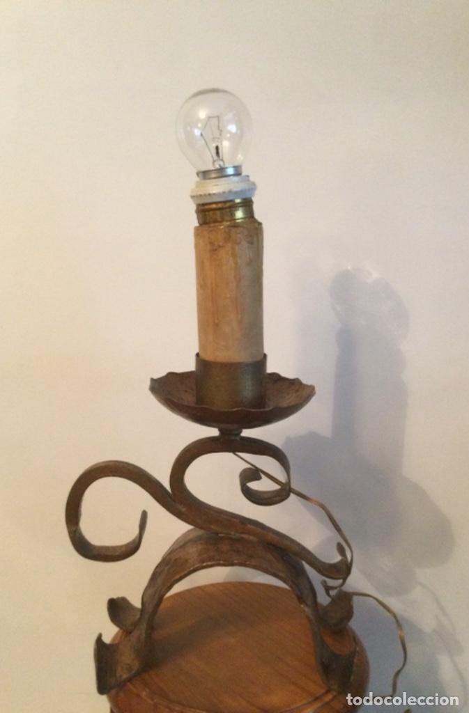 Vintage: LAMPARA DE MESA DE FORJA A&Ntilde;OS 50 - Foto 2
