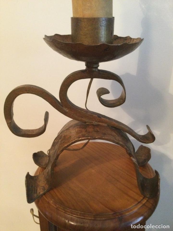 Vintage: LAMPARA DE MESA DE FORJA A&Ntilde;OS 50 - Foto 4