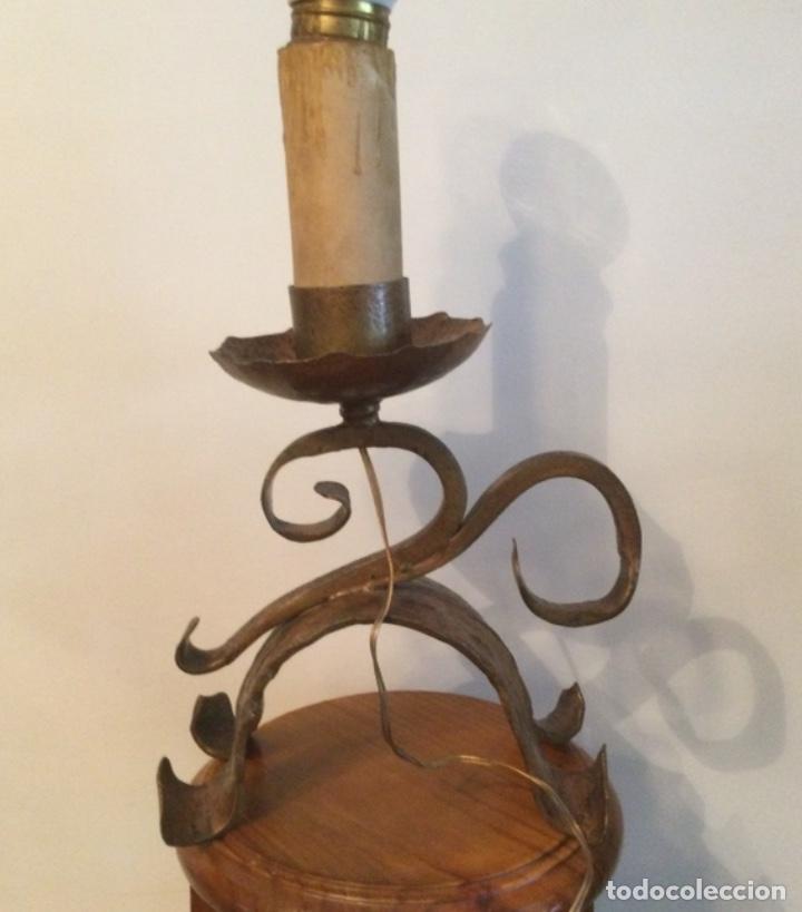 Vintage: LAMPARA DE MESA DE FORJA A&Ntilde;OS 50 - Foto 6
