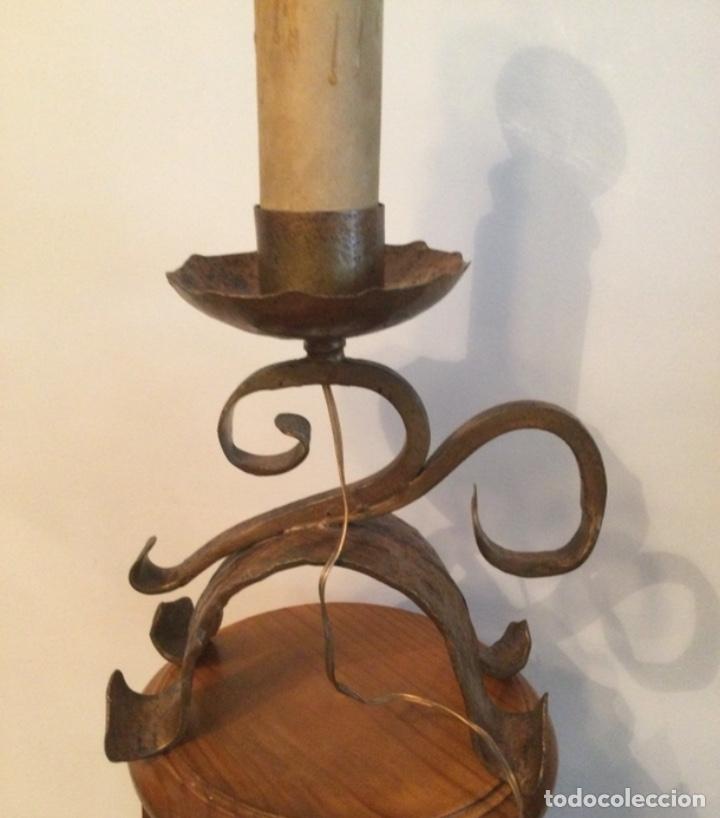 Vintage: LAMPARA DE MESA DE FORJA A&Ntilde;OS 50 - Foto 7