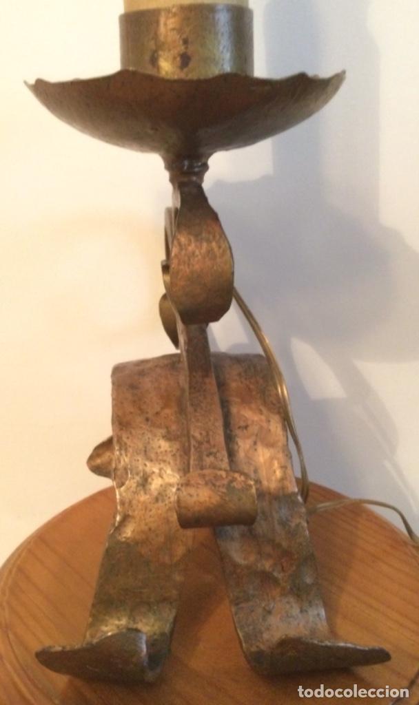 Vintage: LAMPARA DE MESA DE FORJA A&Ntilde;OS 50 - Foto 9