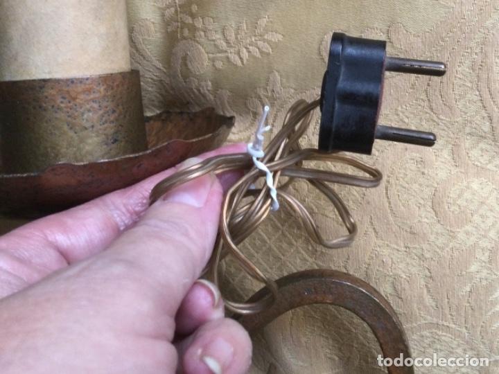Vintage: LAMPARA DE MESA DE FORJA A&Ntilde;OS 50 - Foto 11