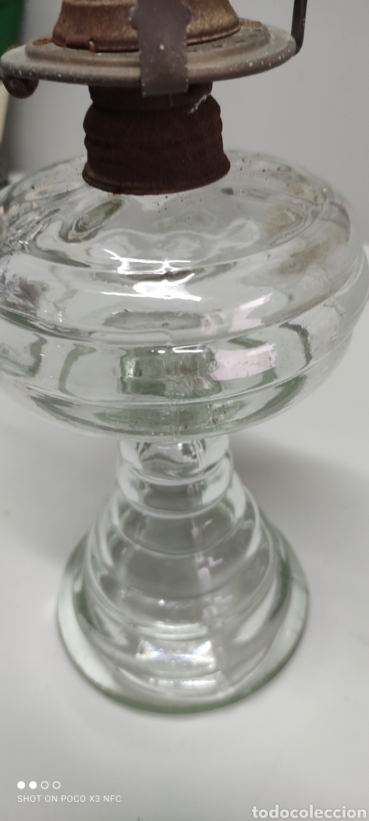Vintage: Quinqu&eacute; cristal con tulipa - Foto 3
