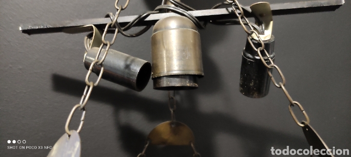 Vintage: L&aacute;mpara metal y cristal - Foto 10