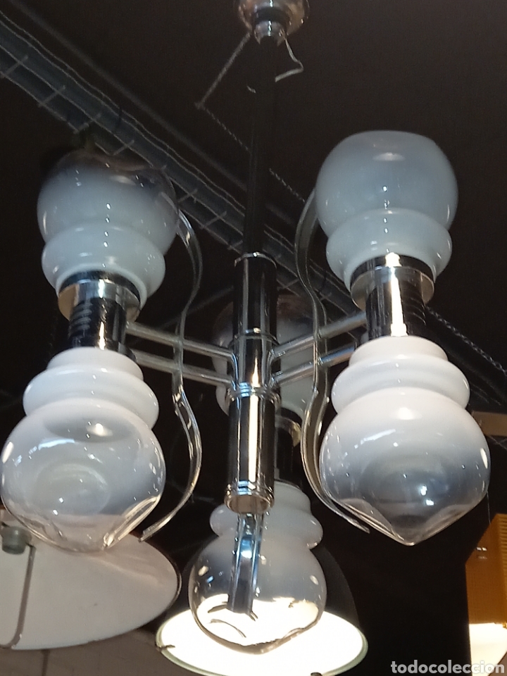 Vintage: Gran lampara tulipas cristal murano - Foto 3