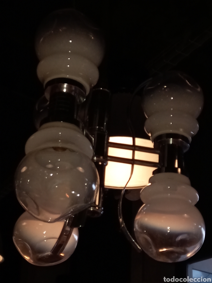 Vintage: Gran lampara tulipas cristal murano - Foto 9