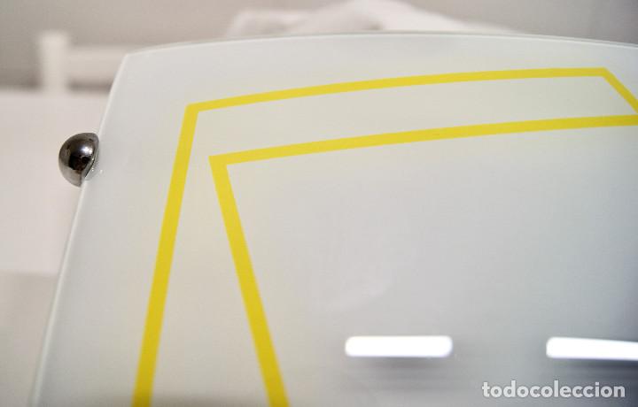 Vintage: Aplique/plaf&oacute;n blanco y amarillo - Foto 5