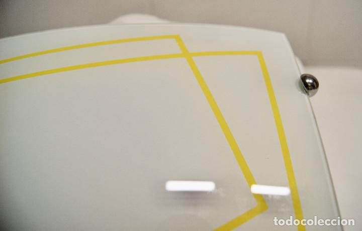 Vintage: Aplique/plaf&oacute;n blanco y amarillo - Foto 6