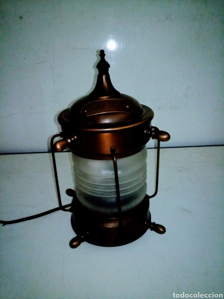 Vintage: Farol el&eacute;ctrico marino - Foto 1
