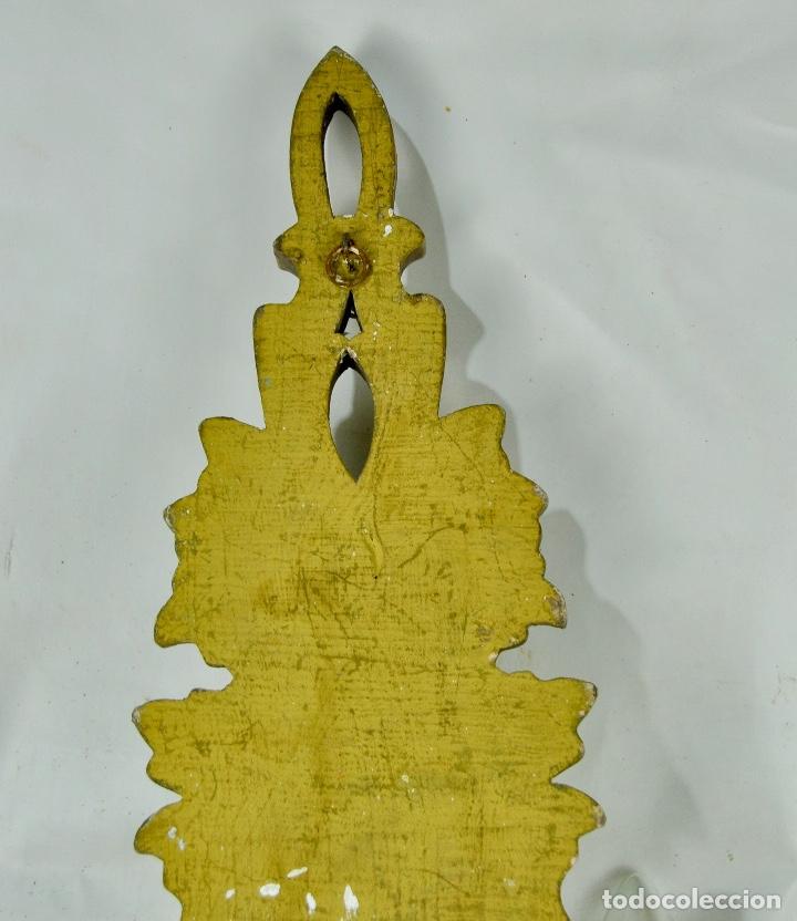 Vintage: Aplique madera policromada con dos luces - Foto 10