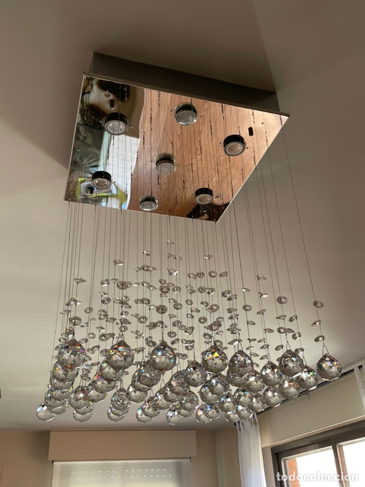 Vintage: Espectacular l&aacute;mpara de techo cristal - Foto 2