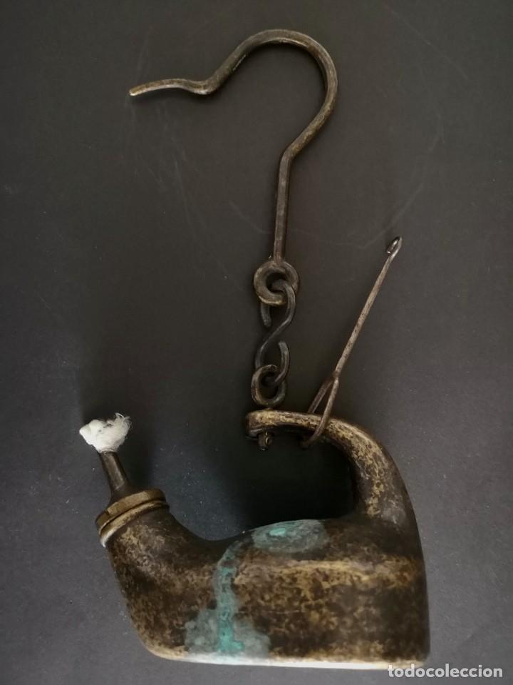 Vintage: Quinqu&eacute; de Bronce macizo Siglo XIX - Foto 1