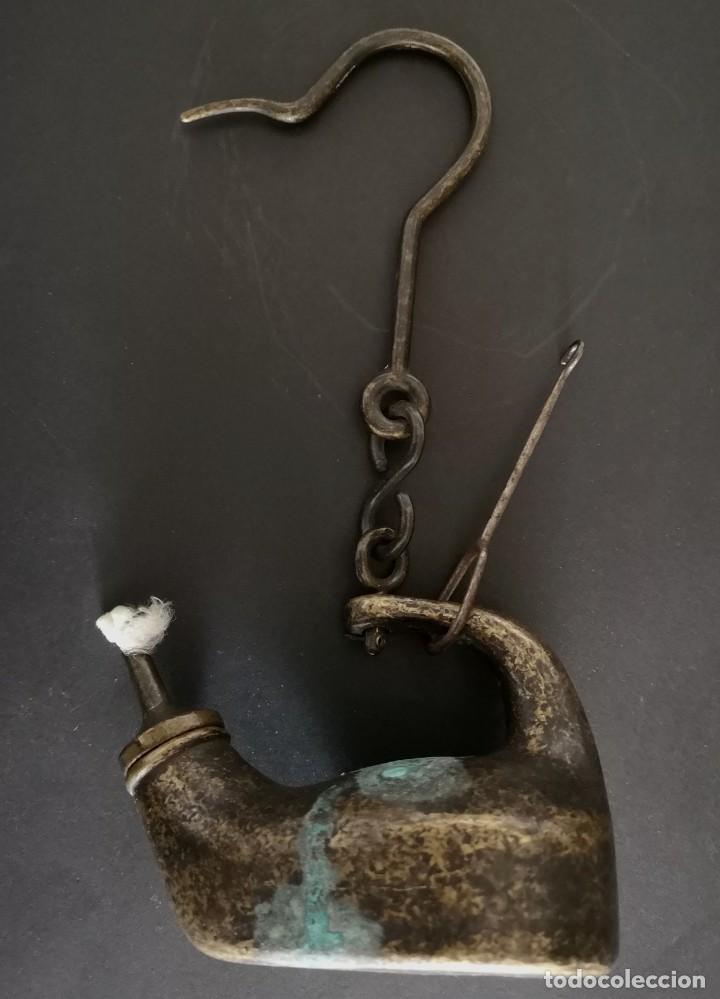 Vintage: Quinqu&eacute; de Bronce macizo Siglo XIX - Foto 4