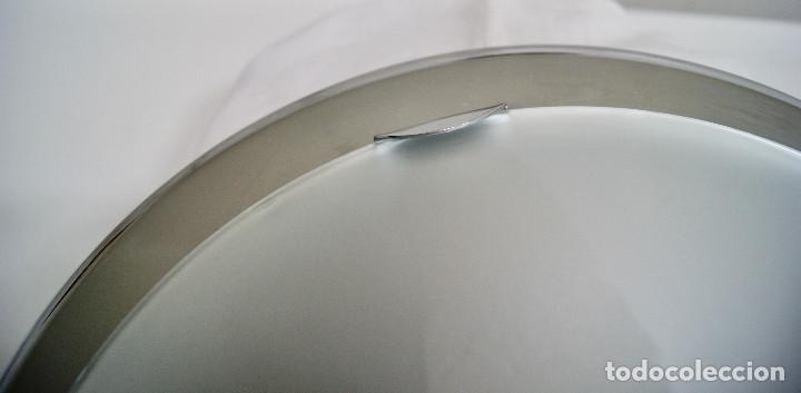 Vintage: Aplique/plaf&oacute;n metal cromo y cristal - Foto 5