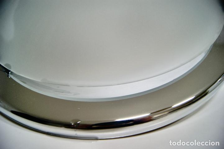 Vintage: Aplique/plaf&oacute;n metal cromo y cristal - Foto 6