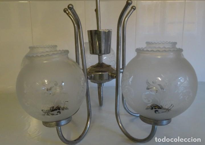 Vintage: LAMPARA VINTAGE TECHO 5 GLOBOS - Foto 2