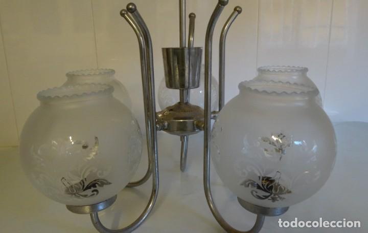 Vintage: LAMPARA VINTAGE TECHO 5 GLOBOS - Foto 4