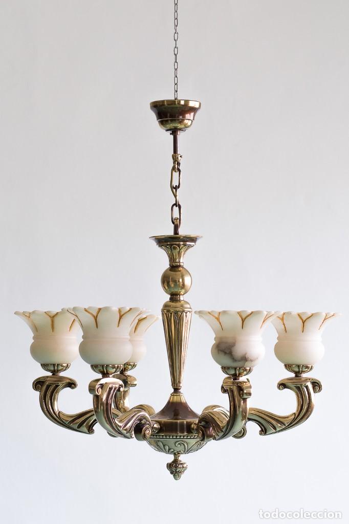 Vintage: LAMPARA TECHO BRONZ LAMP - Foto 2