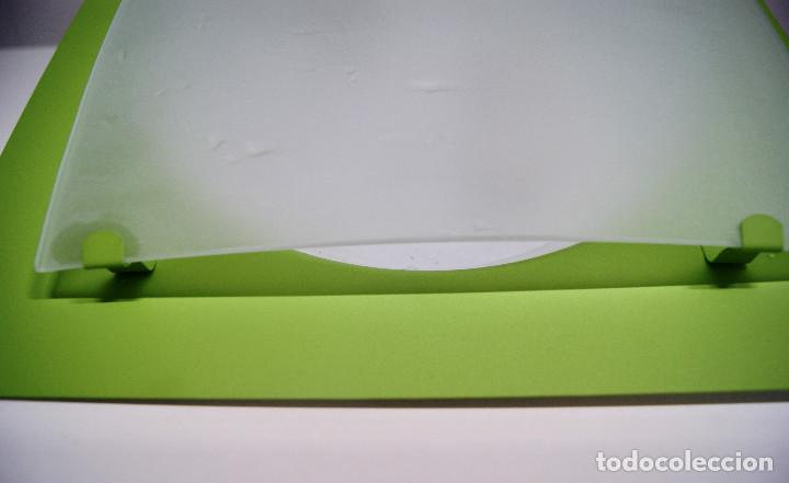 Vintage: Aplique/plaf&oacute;n en verde y cristal - Foto 4