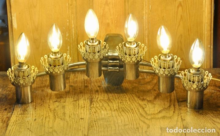 Vintage: Aplique de pared cromado con 6 luces - Foto 1