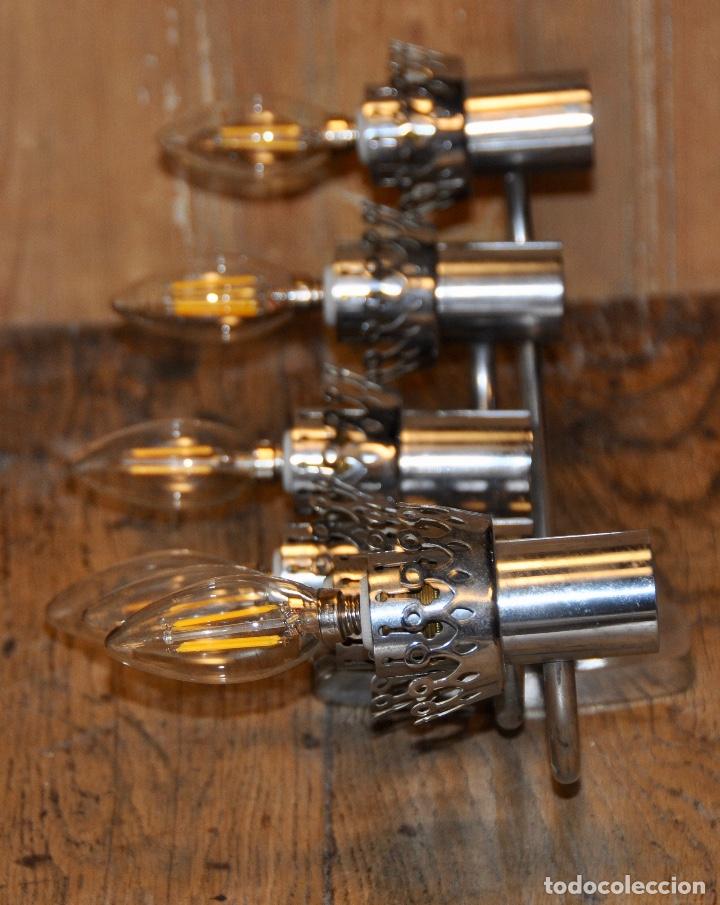 Vintage: Aplique de pared cromado con 6 luces - Foto 11