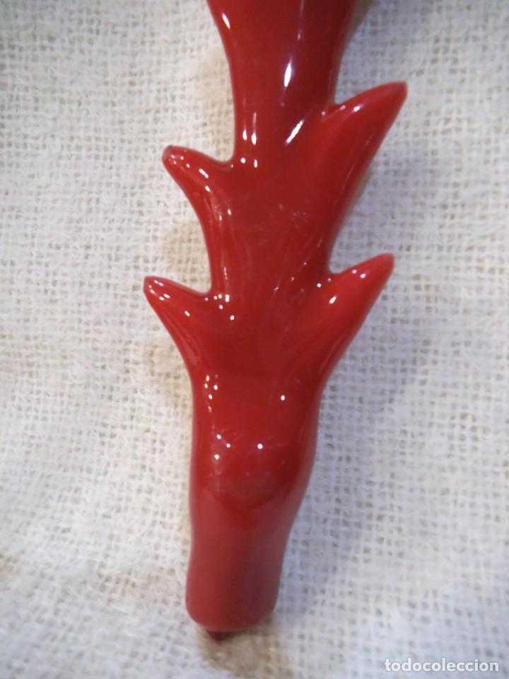 Vintage: VELAS ESPIGA ROJAS ( 6 ) brillo - Foto 5