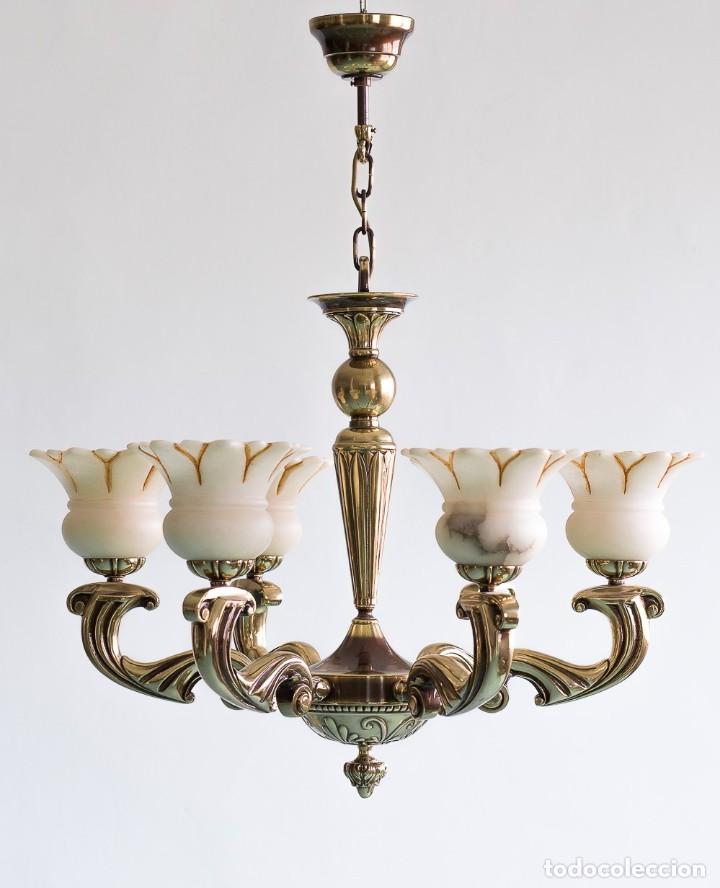Vintage: LAMPARA TECHO BRONZ LAMP - Foto 1
