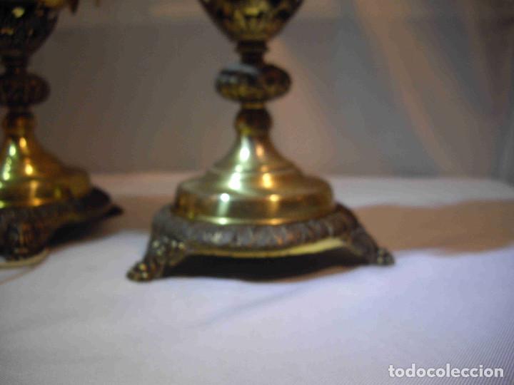 Vintage: PAREJA QUINQUES SIN TULIPA - Foto 2
