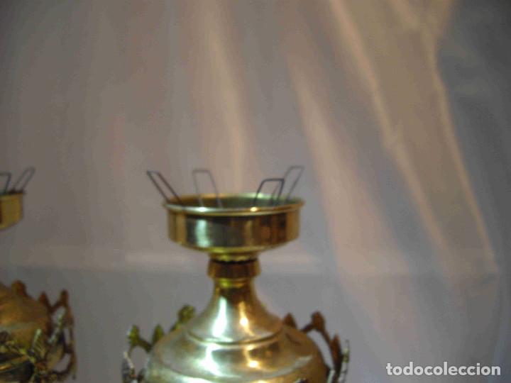 Vintage: PAREJA QUINQUES SIN TULIPA - Foto 4