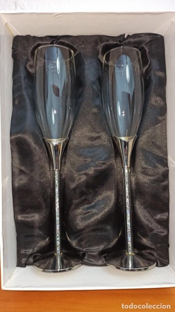 Vintage: COPAS BODAS CRISTAL. NUEVO - Foto 1
