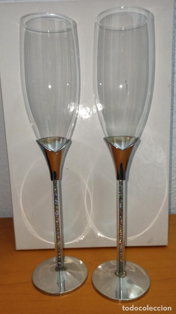 Vintage: COPAS BODAS CRISTAL. NUEVO - Foto 4