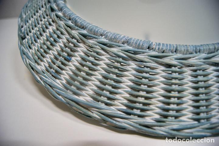 Vintage: Aplique/plaf&oacute;n en azul y cristal - Foto 3