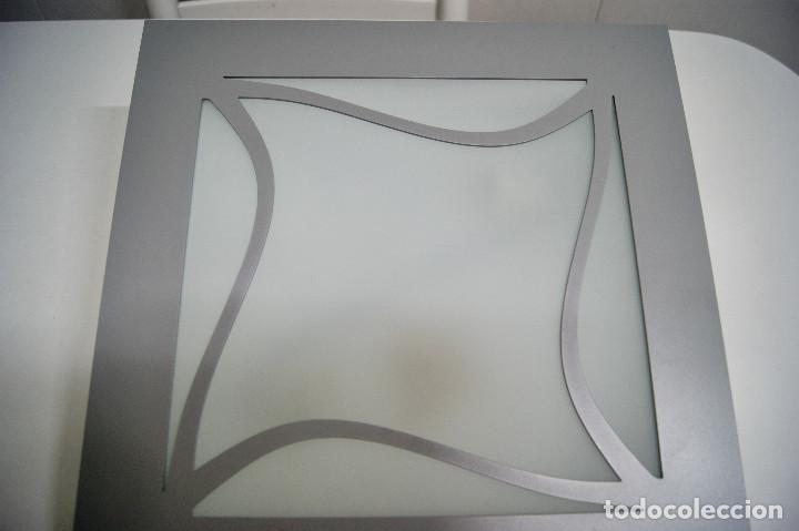 Vintage: Aplique/plaf&oacute;n gris cuadrado - Foto 9