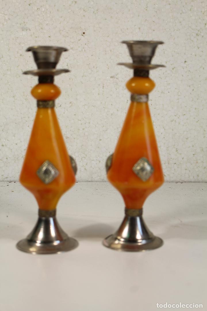 Vintage: pareja de candelabros - Foto 2
