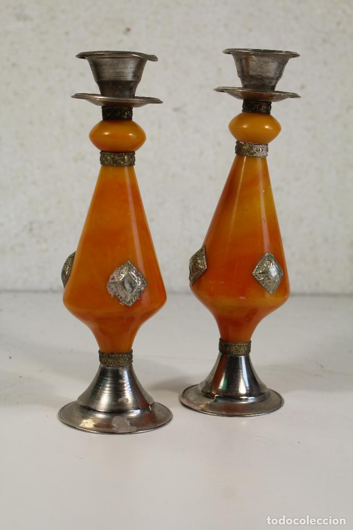 Vintage: pareja de candelabros - Foto 3