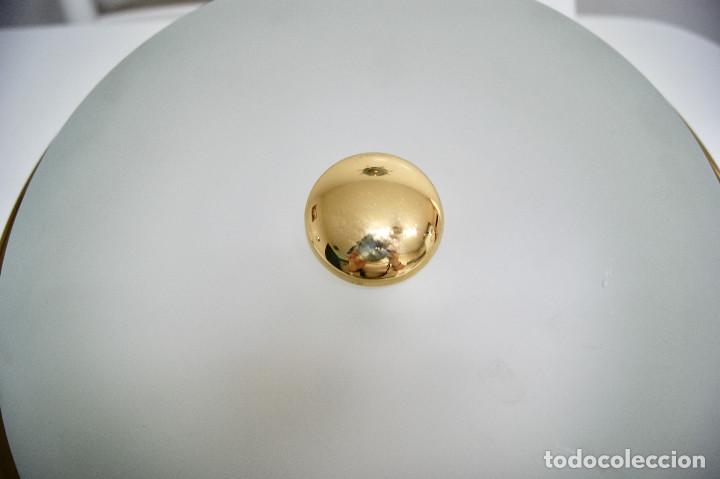 Vintage: Aplique/plaf&oacute;n dorado y cristal - Foto 4