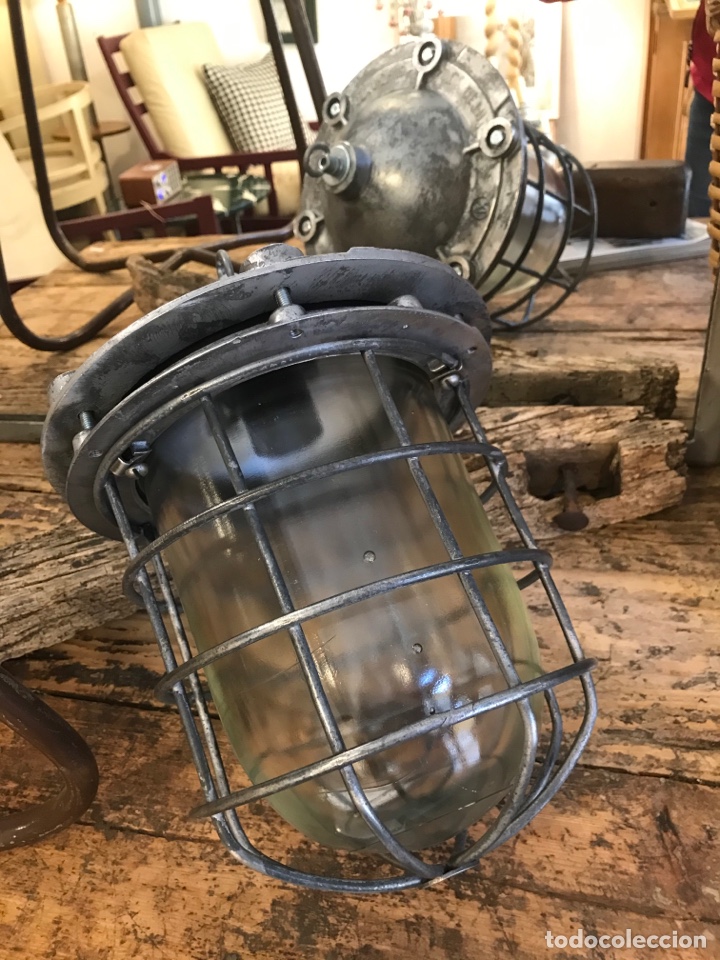 Vintage: L&aacute;mpara de techo industrial - Foto 8