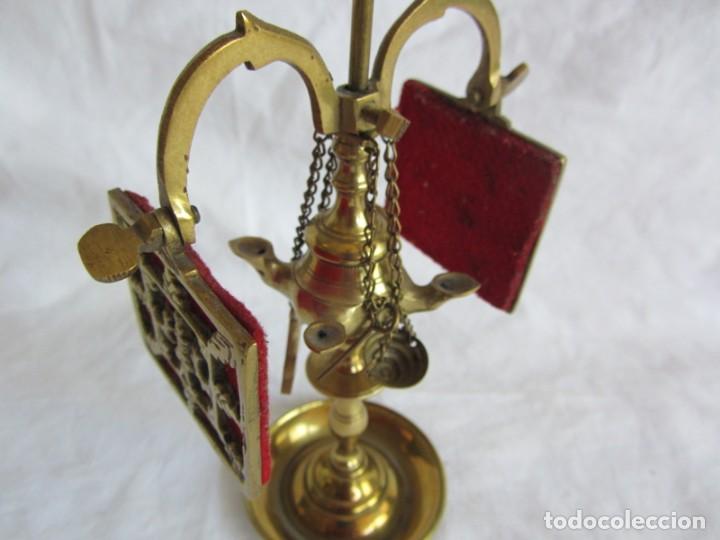 Vintage: L&aacute;mpara candil de bronce, decoraci&oacute;n - Foto 4