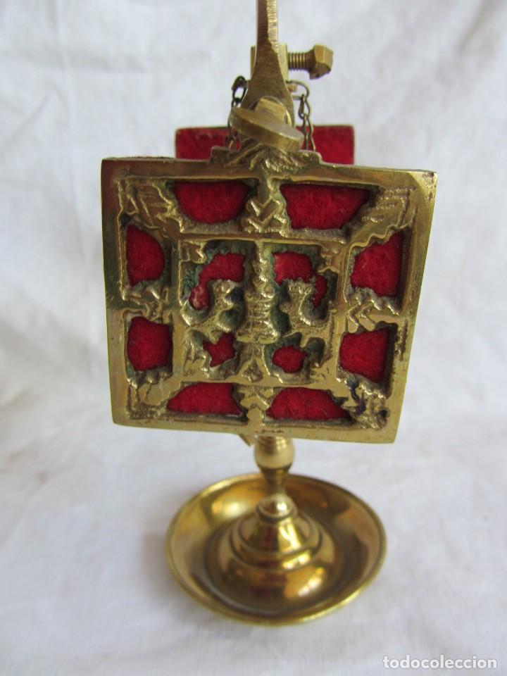 Vintage: L&aacute;mpara candil de bronce, decoraci&oacute;n - Foto 7