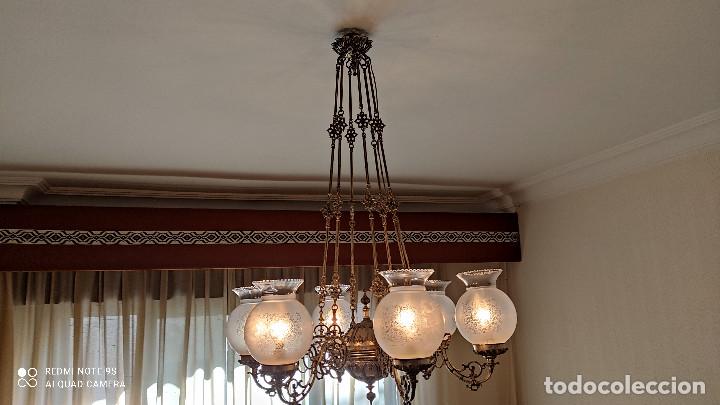 Vintage: lampara de bronce plateado - Foto 1