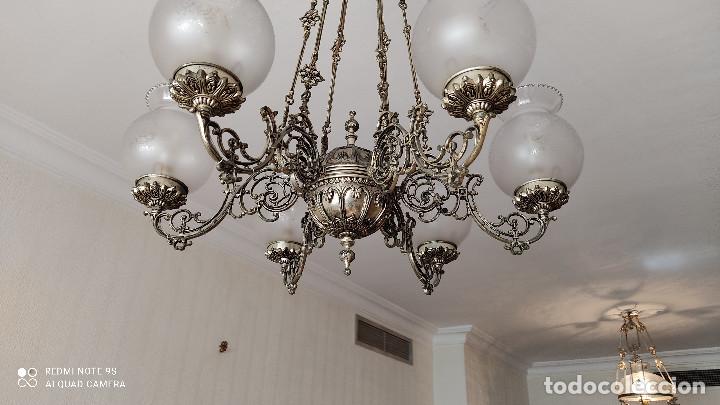 Vintage: lampara de bronce plateado - Foto 3