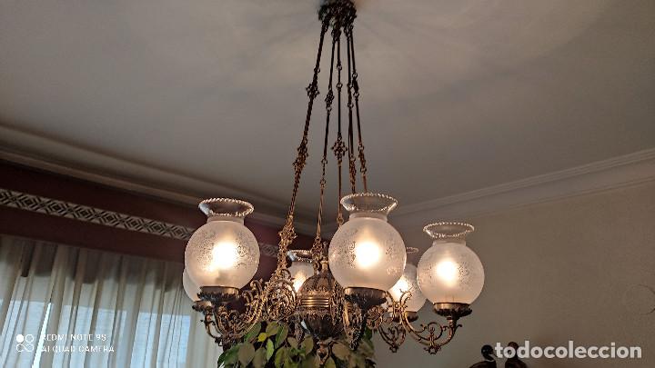 Vintage: lampara de bronce plateado - Foto 4
