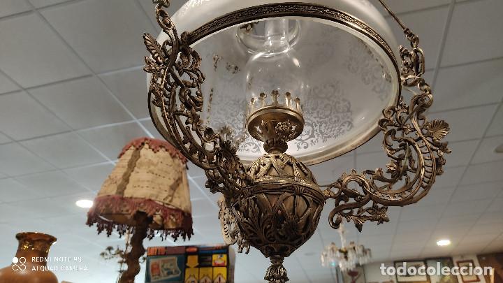 Vintage: lampara holandesa bronce plateado - Foto 2